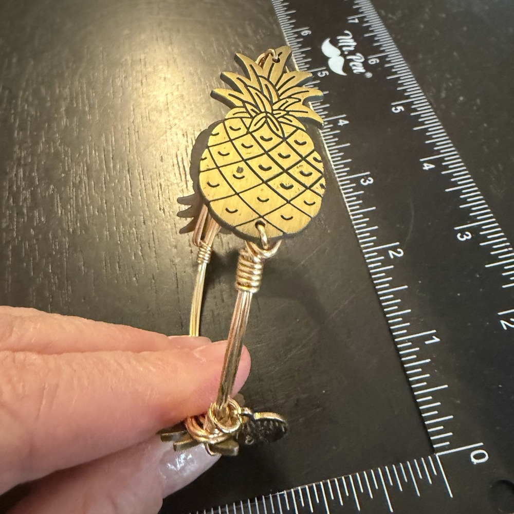 Gold Pineapple Charm Bracelet